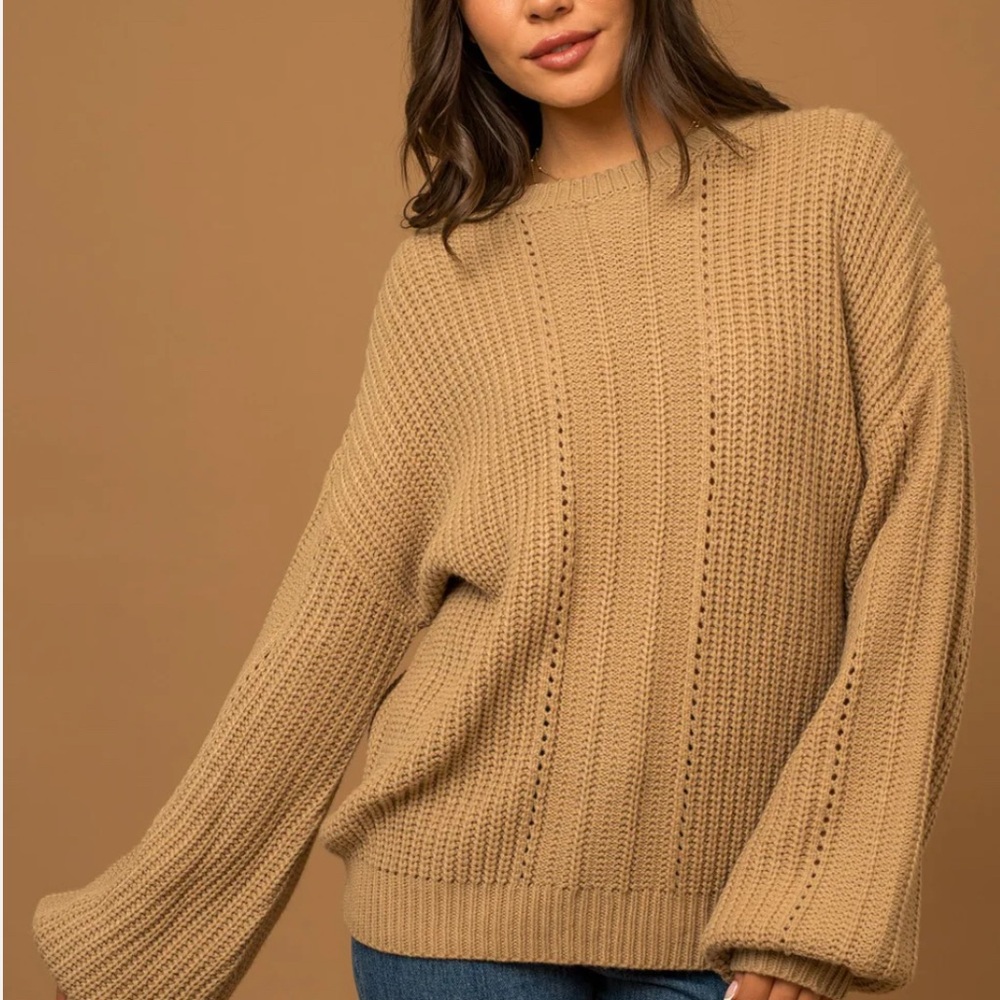 New braid knit sweater - Picture 3 of 3